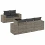 6-piece garden furniture set and gray synthetic rattan cushions by , Modular outdoor sofas - Ref: Foro24-3222299, Price: 444,...