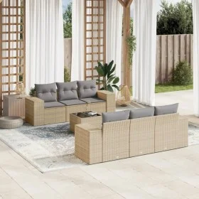 7-piece garden sofa set and beige synthetic rattan cushions by , Modular outdoor sofas - Ref: Foro24-3222308, Price: 490,95 €...