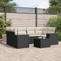 7-piece garden dining set and black synthetic rattan cushions by , Modular outdoor sofas - Ref: Foro24-3222315, Price: 463,01...