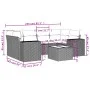 7-piece garden sofa set and beige synthetic rattan cushions by , Modular outdoor sofas - Ref: Foro24-3222317, Price: 508,20 €...