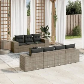 8-piece garden sofa set and gray synthetic rattan cushions by , Modular outdoor sofas - Ref: Foro24-3222329, Price: 538,43 €,...