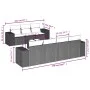 8-piece garden sofa set and gray synthetic rattan cushions by , Modular outdoor sofas - Ref: Foro24-3222329, Price: 538,43 €,...