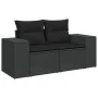 8-piece garden sofa set and black synthetic rattan cushions by , Modular outdoor sofas - Ref: Foro24-3222334, Price: 603,05 €...