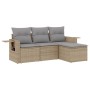 Garden sofa set with cushions 4 pieces beige synthetic rattan by , Garden sets - Ref: Foro24-3220068, Price: 249,33 €, Discou...