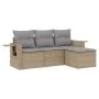 Gartensofa-Set mit Kissen, 4-teilig, beiges synthetisches Rattan von , Gartensets - Ref: Foro24-3220068, Preis: 248,46 €, Rab...