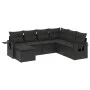 Set de comedor de jardín 7 pzas y cojines ratán sintético negro de , Conjuntos de jardín - Ref: Foro24-3220494, Precio: 465,5...