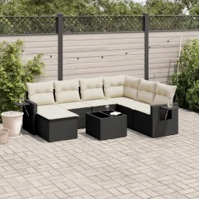 8-teiliges Gartensofa-Set und schwarze synthetische Rattankissen von , Gartensets - Ref: Foro24-3220505, Preis: 467,54 €, Rab...