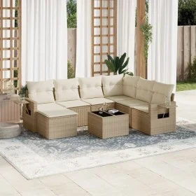 Garden sofa set with beige cushions 8 pcs PE rattan by , Garden sets - Ref: Foro24-3220507, Price: 523,29 €, Discount: %