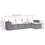 5-teiliges Gartenmöbel-Set und schwarze synthetische Rattankissen von , Modulare Sofas für den Außenbereich - Ref: Foro24-322...