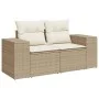 Garden sofa set with cushions 5 pieces beige synthetic rattan by , Modular outdoor sofas - Ref: Foro24-3222487, Price: 344,26...