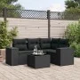 5-piece garden furniture set and black synthetic rattan cushions by , Modular outdoor sofas - Ref: Foro24-3222514, Price: 402...