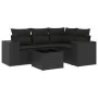 5-piece garden furniture set and black synthetic rattan cushions by , Modular outdoor sofas - Ref: Foro24-3222514, Price: 402...