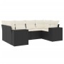 6-piece garden sofa set and black synthetic rattan cushions by , Garden sets - Ref: Foro24-3222975, Price: 378,80 €, Discount: %