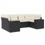 Set de sofás de jardín 6 piezas y cojines ratán sintético negro de , Conjuntos de jardín - Ref: Foro24-3222975, Precio: 408,7...