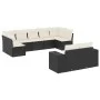 8-teiliges Gartensofa-Set und schwarze synthetische Rattankissen von , Gartensets - Ref: Foro24-3223015, Preis: 552,46 €, Rab...