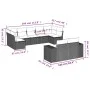 9-teiliges Gartensofa-Set mit beigen synthetischen Rattankissen von , Gartensets - Ref: Foro24-3223017, Preis: 632,19 €, Raba...