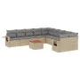 11-teiliges Gartensofa-Set mit beigen synthetischen Rattankissen von , Modulare Sofas für den Außenbereich - Ref: Foro24-3224...