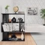 Estantería/divisor madera contrachapada negro 80x24x96 cm de vidaXL, Librerías y estanterías - Ref: Foro24-800082, Precio: 54...