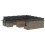 Gartensofa-Set mit Kissen, 13-teilig, graues synthetisches Rattan von , Modulare Sofas für den Außenbereich - Ref: Foro24-322...