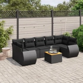 8-piece garden sofa set and black synthetic rattan cushions by , Garden sets - Ref: Foro24-3224914, Price: 569,85 €, Discount: %