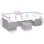 8-teiliges Gartensofa-Set und schwarze synthetische Rattankissen von , Gartensets - Ref: Foro24-3224914, Preis: 569,85 €, Rab...