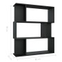 Schwarzes Sperrholzregal/Trennwand, 80 x 24 x 96 cm von vidaXL, Bücherregale und Regale - Ref: Foro24-800082, Preis: 55,25 €,...