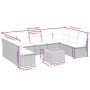Gartensofa-Set 10-teilig mit schwarzen synthetischen Rattankissen von , Gartensets - Ref: Foro24-3225146, Preis: 556,84 €, Ra...