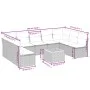 Set de sofás de jardín 10 pzas cojines ratán sintético negro de , Conjuntos de jardín - Ref: Foro24-3225146, Precio: 594,84 €...