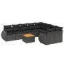 Garden sofa set 10 pieces with black synthetic rattan cushions by , Garden sets - Ref: Foro24-3225159, Price: 642,92 €, Disco...