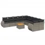 Set de sofás de jardín 11 pzas y cojines ratán sintético gris de , Conjuntos de jardín - Ref: Foro24-3225199, Precio: 655,69 ...