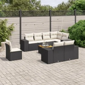 8-piece garden sofa set and black synthetic rattan cushions by , Garden sets - Ref: Foro24-3225538, Price: 590,99 €, Discount: %
