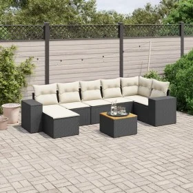 Set de sofás de jardín 8 piezas y cojines ratán sintético negro de , Conjuntos de jardín - Ref: Foro24-3225552, Precio: 469,5...