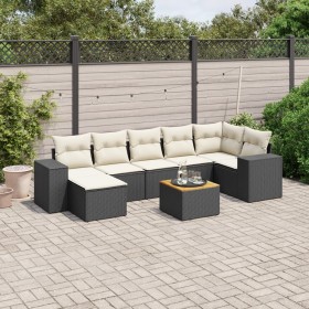 Set de sofás de jardín 8 piezas y cojines ratán sintético negro de , Conjuntos de jardín - Ref: Foro24-3225552, Precio: 430,8...