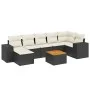 8-teiliges Gartensofa-Set und schwarze synthetische Rattankissen von , Gartensets - Ref: Foro24-3225552, Preis: 470,23 €, Rab...