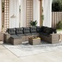 9-teiliges Gartenmöbel-Set und graue synthetische Rattankissen von , Gartensets - Ref: Foro24-3225584, Preis: 532,29 €, Rabat...
