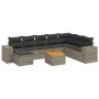 9-piece garden furniture set and gray synthetic rattan cushions by , Garden sets - Ref: Foro24-3225584, Price: 542,07 €, Disc...