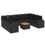 Gartensofa-Set 10-teilig mit schwarzen synthetischen Rattankissen von , Gartensets - Ref: Foro24-3225586, Preis: 647,86 €, Ra...