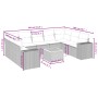 Gartensofa-Set 10-teilig mit schwarzen synthetischen Rattankissen von , Gartensets - Ref: Foro24-3225586, Preis: 647,86 €, Ra...