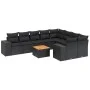 Garden sofa set 10 pieces with black synthetic rattan cushions by , Garden sets - Ref: Foro24-3225600, Price: 662,12 €, Disco...
