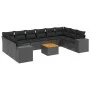 11-piece garden sofa set and black synthetic rattan cushions by , Garden sets - Ref: Foro24-3225614, Price: 757,06 €, Discoun...