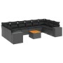 11-teiliges Gartensofa-Set und schwarze synthetische Rattankissen von , Gartensets - Ref: Foro24-3225614, Preis: 724,14 €, Ra...