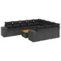 11-teiliges Gartensofa-Set und schwarze synthetische Rattankissen von , Gartensets - Ref: Foro24-3225621, Preis: 757,06 €, Ra...