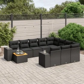 11-piece garden sofa set and black synthetic rattan cushions by , Garden sets - Ref: Foro24-3225628, Price: 757,88 €, Discoun...