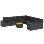 11-piece garden sofa set and black synthetic rattan cushions by , Garden sets - Ref: Foro24-3225635, Price: 757,06 €, Discoun...