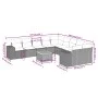 11-piece garden sofa set and black synthetic rattan cushions by , Garden sets - Ref: Foro24-3225635, Price: 757,06 €, Discoun...
