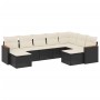 8-teiliges Gartensofa-Set und schwarze synthetische Rattankissen von , Gartensets - Ref: Foro24-3226539, Preis: 460,89 €, Rab...