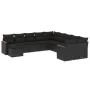11-piece garden sofa set and black synthetic rattan cushions by , Garden sets - Ref: Foro24-3226566, Price: 696,37 €, Discoun...