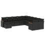 11-teiliges Gartensofa-Set und schwarze synthetische Rattankissen von , Gartensets - Ref: Foro24-3226566, Preis: 678,43 €, Ra...