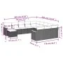 12-piece garden sofa set with gray synthetic rattan cushions by , Garden sets - Ref: Foro24-3226585, Price: 671,09 €, Discoun...