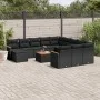 Set de sofás de jardín y cojines 13 pzas ratán sintético negro de , Conjuntos de jardín - Ref: Foro24-3226587, Precio: 841,12...